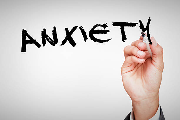 istock Anxiety against hand holding a marker 490619272