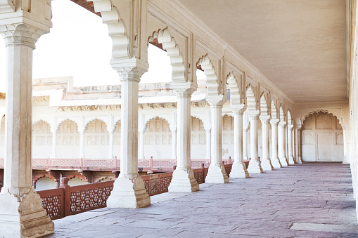 Corredor Interior en Agra Fort en Agra, India. photo