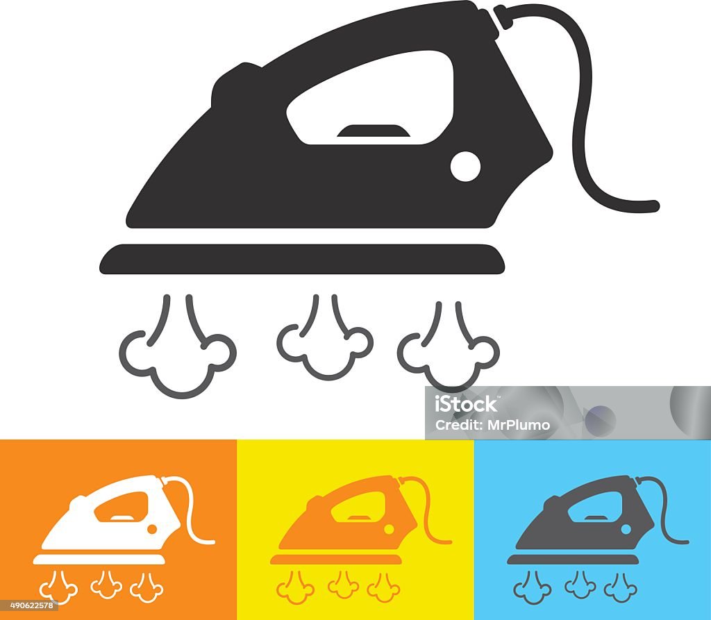 Steam iron icon Royalty free vector illustration of a steam iron. Iron - Appliance stock vector