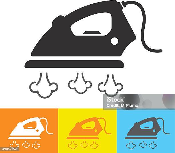 Steam Iron Icon Stock Illustration - Download Image Now - Iron - Appliance, Simplicity, 2015