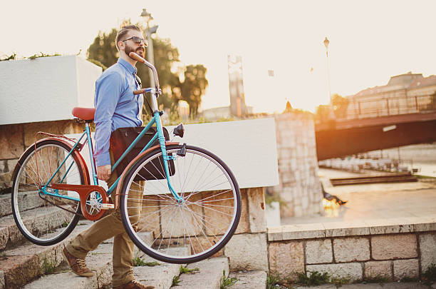 istock down the stairs with a bike 490632688