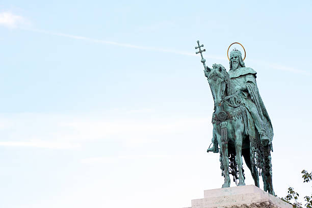 istock Statue of king St. Stephan on horseback 490634226