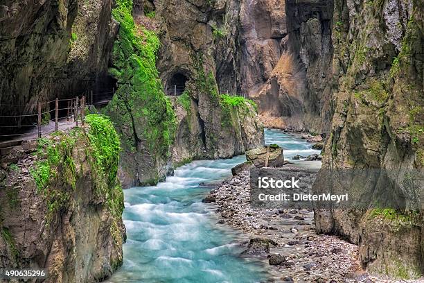 Fabulous Gorge And Mountain River Partnachklamm Stock Photo - Download Image Now - Partnach Gorge, Garmisch-Partenkirchen, 2015