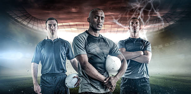 istock Composite image of rugby players 490636550