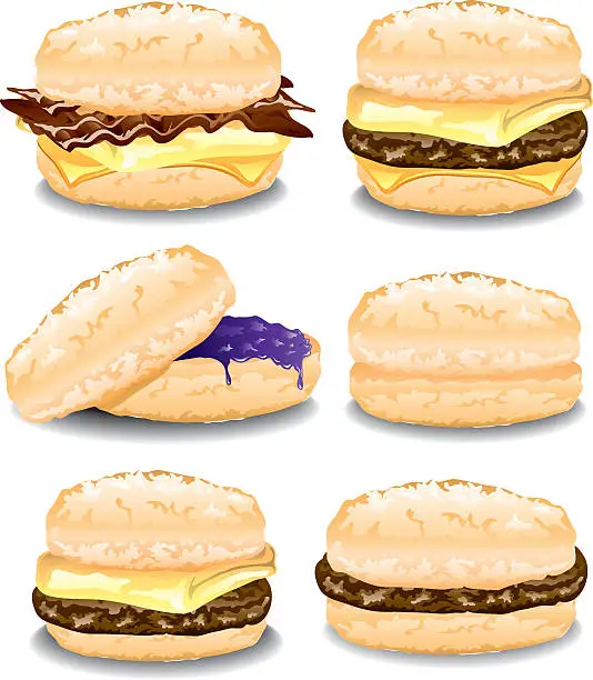 Vector illustration of Assorted Biscuits