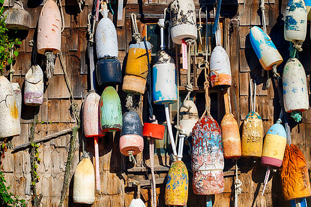 istock Lobster Trap Buoys 490637320