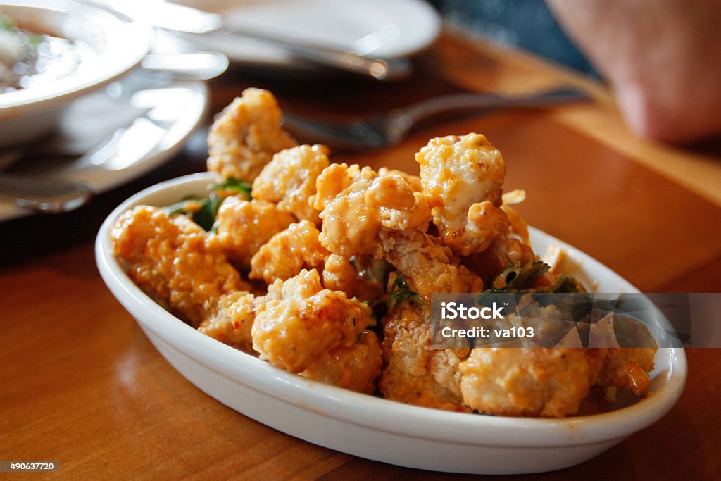 Fried alligator with chili garlic mayonnaise Traditional Cajun Southern dishes  Alligator Stock Photo