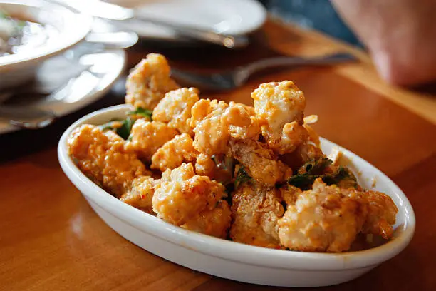 Photo of Fried alligator with chili garlic mayonnaise