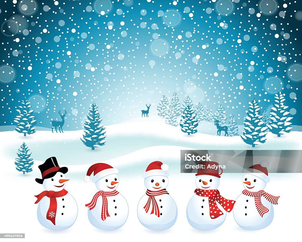 Snowman Christmas Background. EPS 10. Snowman stock vector