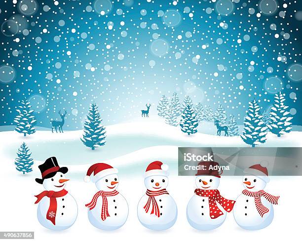 Snowman Stock Illustration - Download Image Now - Snowman, Christmas, Vector