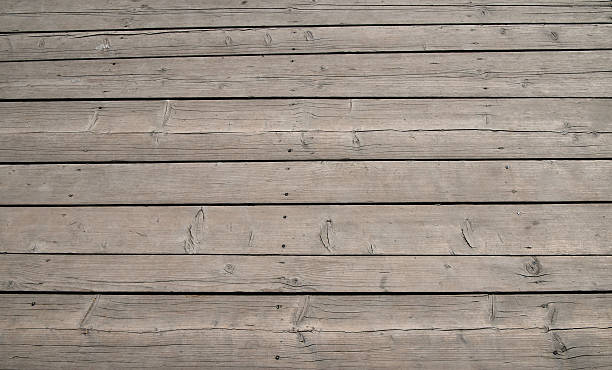 istock Vintage wooden panel with horizontal planks and gaps 490638498