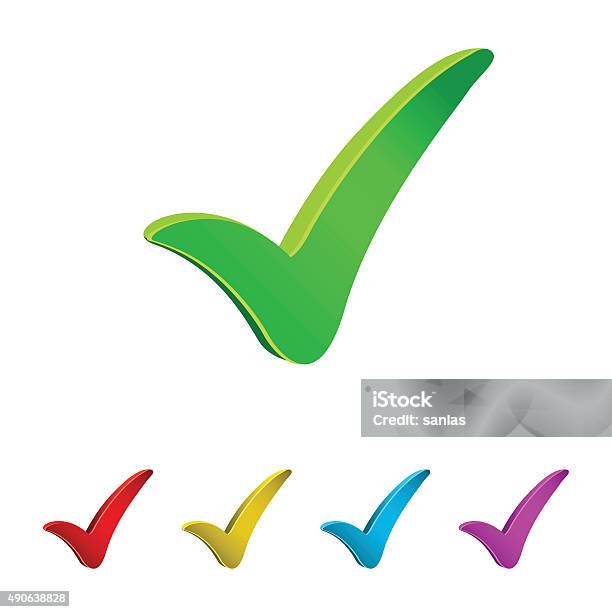 Checkmarks Icons Stock Illustration - Download Image Now - Check Mark, 2015, Art