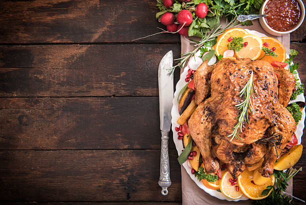 istock Served roasted turkey with vegetables 490639570