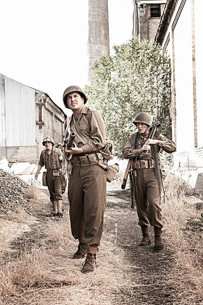 istock Soldiers on Patrol WWII 490646952