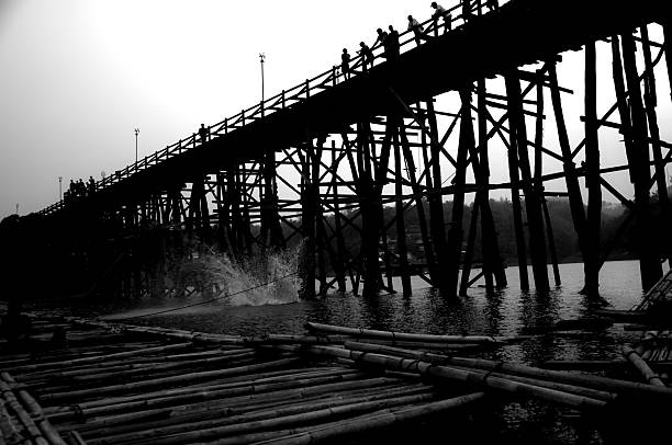 istock Bamboo bridge across Asia Thailand 490646976