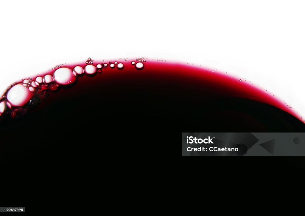 wine bubles Close-up of red wine bubbles in a transparent glass Wine Stock Photo