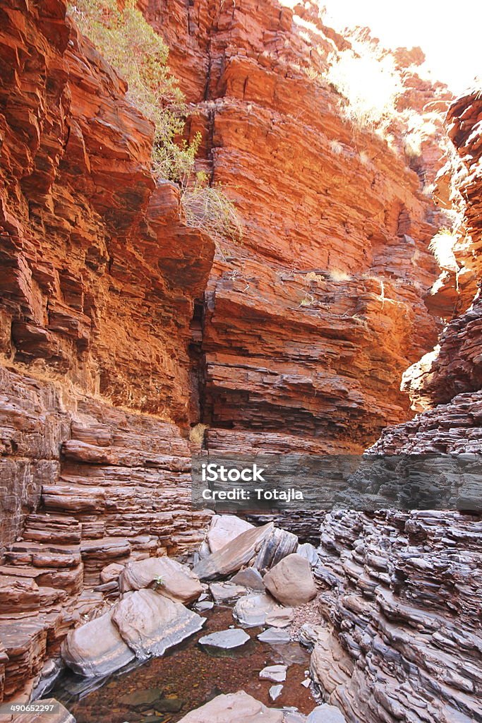 Karijini National Park, Western Australia Cliffs in Karijini National Park - Australia Adventure Stock Photo