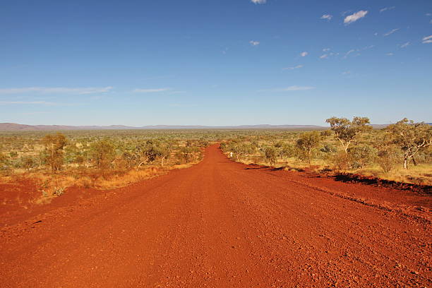 The track in Karijini National Park, Western Australia stock photo