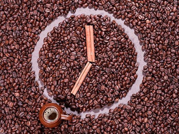 istock coffee beans in the form of clock 490654991