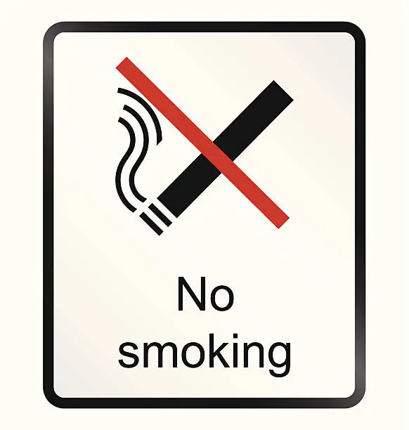 Vector illustration of No Smoking Information Sign