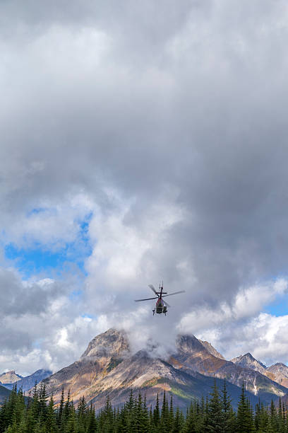 Helicopter in the air