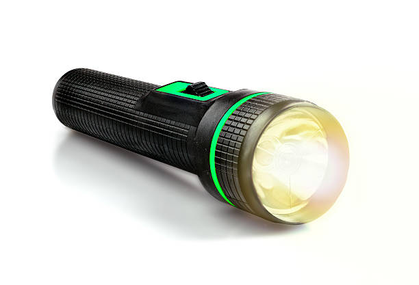 Light Beam from Electric Flashlight Light Beam from Electric flashlight, isolated on white background searchlight photos stock pictures, royalty-free photos & images