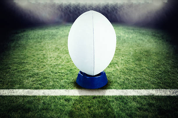 istock Composite image of rugby ball 490658722