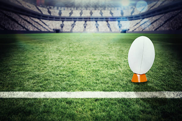 istock Composite image of rugby ball 490658732