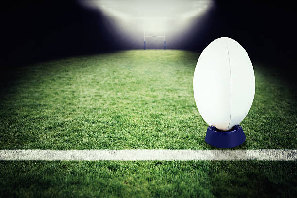istock Composite image of rugby ball 490658748