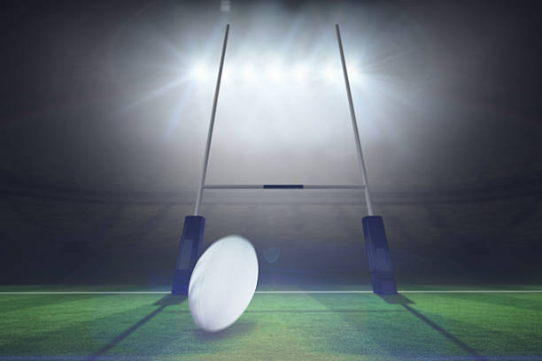 istock Composite image of rugby ball 490658886