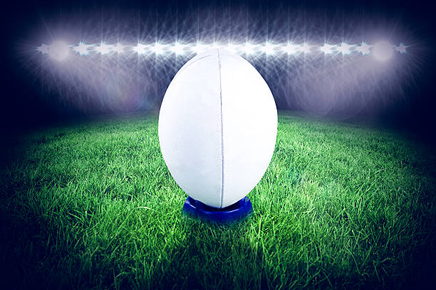 istock Composite image of rugby ball 490658916