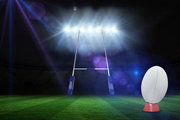 istock Composite image of rugby ball 490658944