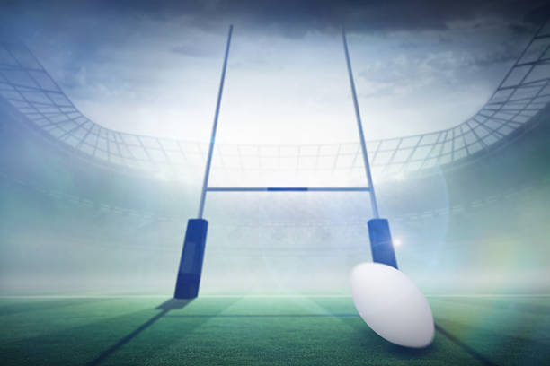 istock Composite image of rugby ball 490658954