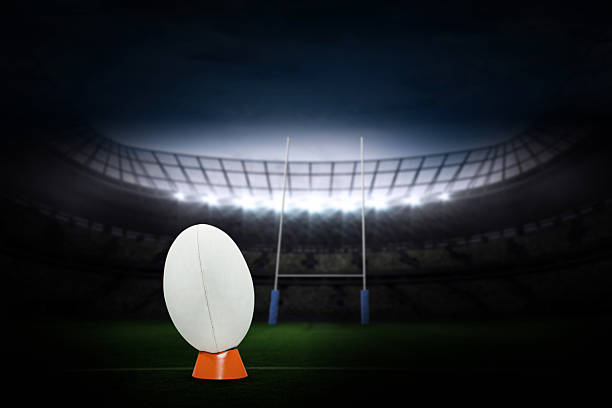 istock Composite image of rugby ball 490658962