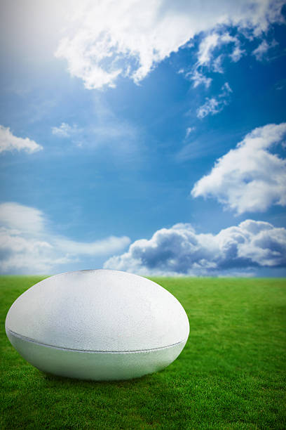istock Composite image of rugby ball 490659022
