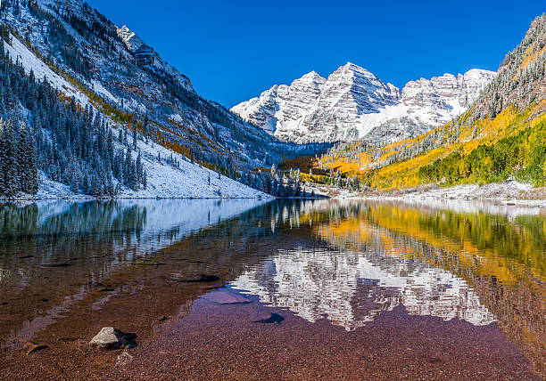 istock Maroon Bells national park in Falls, Aspen, CO 490659041