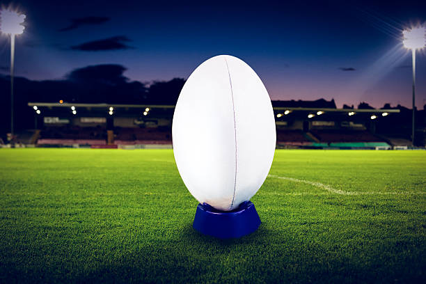 istock Composite image of rugby ball 490659156