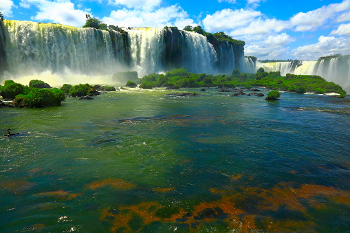 You can see my collection of photos of stunning and surreal powerful Iguacu (Iguassu, Iguazu or Cataratas do Iguaçu) Falls - waterfalls and National Park rainforest, tropical birds and animals; the incredible waterfalls National Park in Brazil and Argentina sides, South America, sunrises, sunsets, and much others!!) in the following link below: 