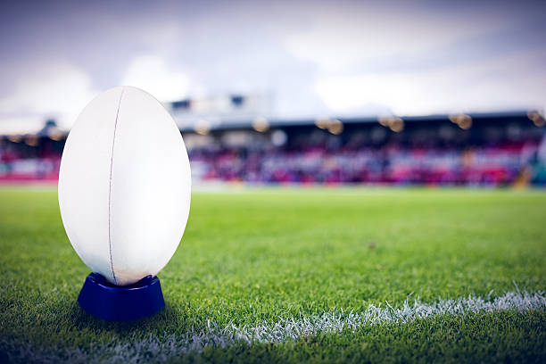istock Composite image of rugby ball 490659284