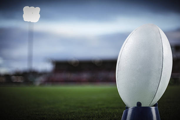 istock Composite image of rugby ball 490659296