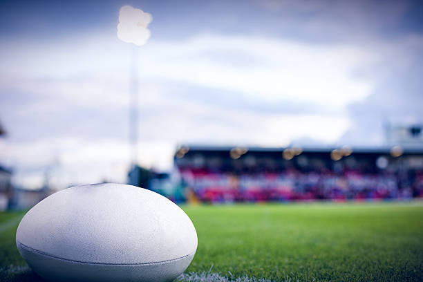 istock Composite image of rugby ball 490659310