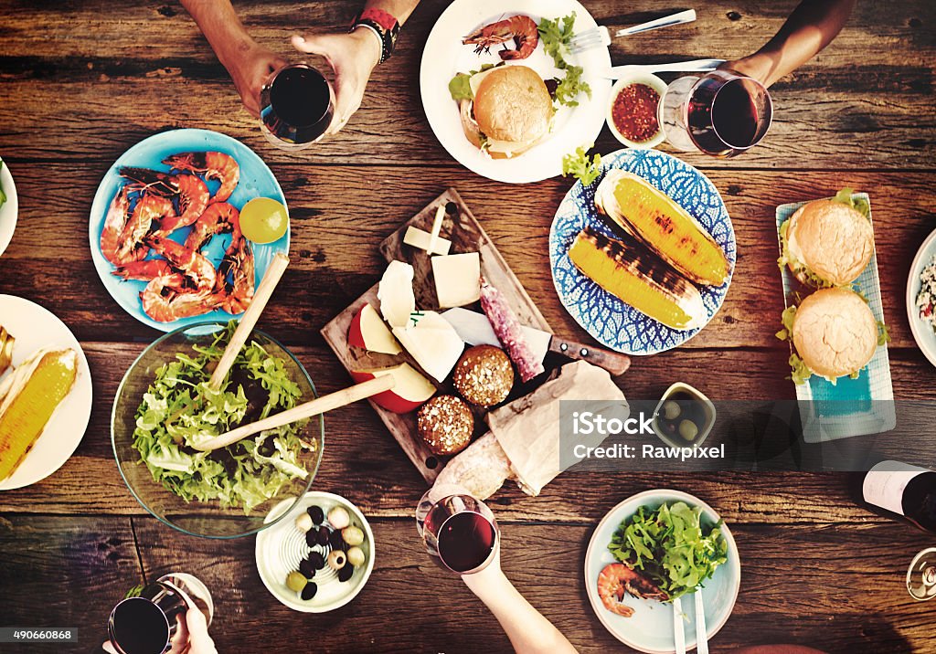 Food Table Delicious  Meal Prepare Cuisine Concept 2015 Stock Photo