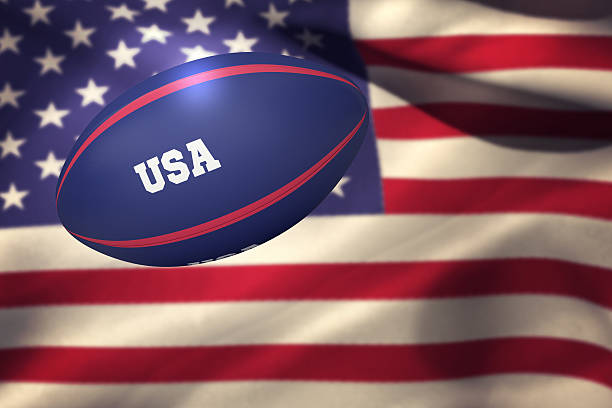 istock Composite image of usa rugby ball 490661872