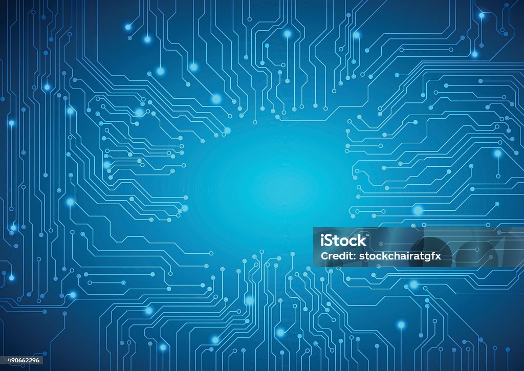 Technological vector background with a circuit board texture Backgrounds stock vector