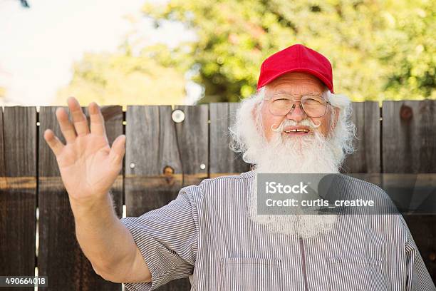 Santa Impersonator Out Of Season Stock Photo - Download Image Now - Santa Claus, Look-alike, Imitation