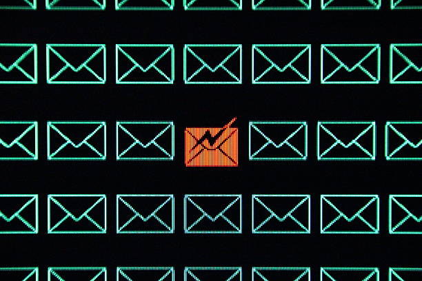 zaszyfrowanym wiadomości e-mail - target computer bug computer network security zdjęcia i obrazy z banku zdjęć