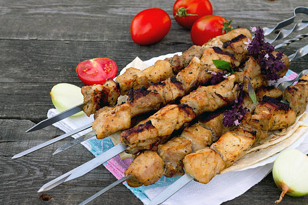 istock Pork to find Fresh vegetables on a dark gray background 490665054