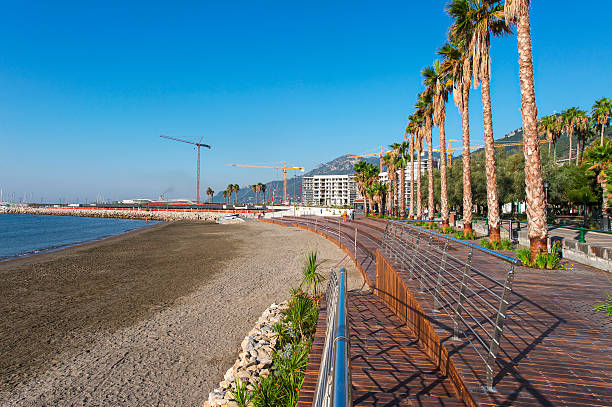 Salerno-playa de Santa Teresa - foto de stock