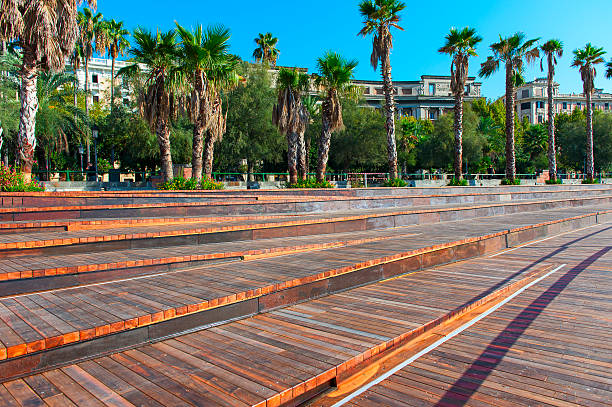 Salerno-playa de Santa Teresa - foto de stock