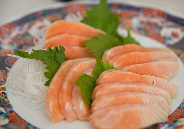 Salmon Sashimi stock photo